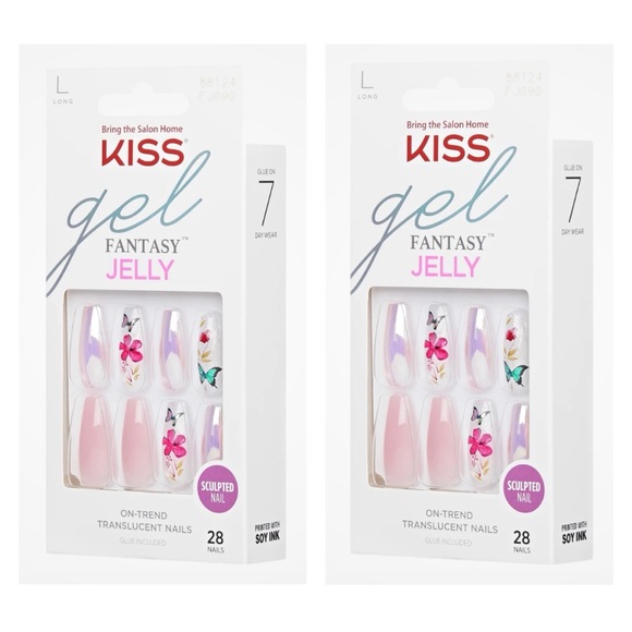 (2) KISS Gel Fantasy Jelly Nails - Picture 1 of 8